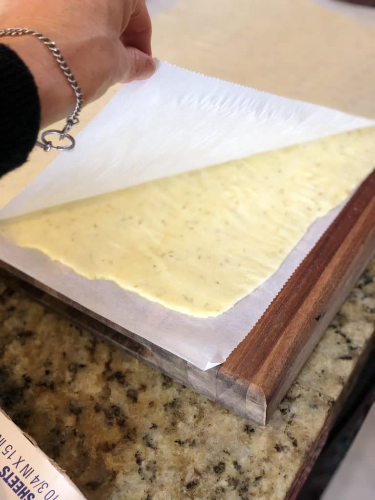 Fat Head Dough ready from freezer