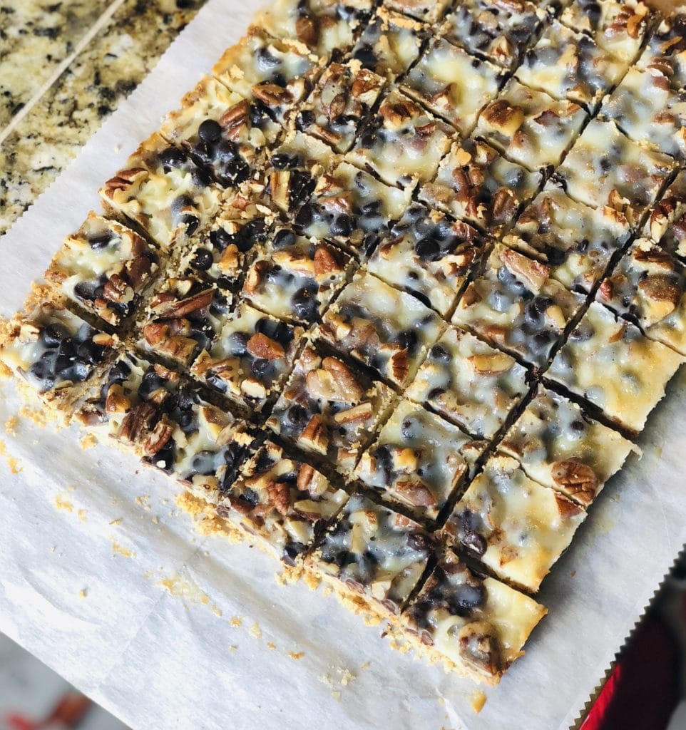 Keto Magic Bars are easy to make with most of the ingredients already in your pantry.