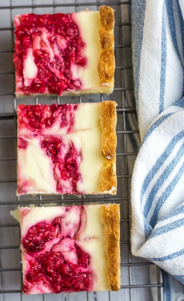 Low Carb Raspberry Cheesecake Coconut Bars