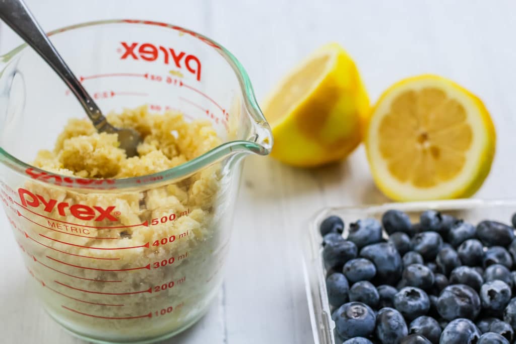 Lemon Blueberry Crumble topping