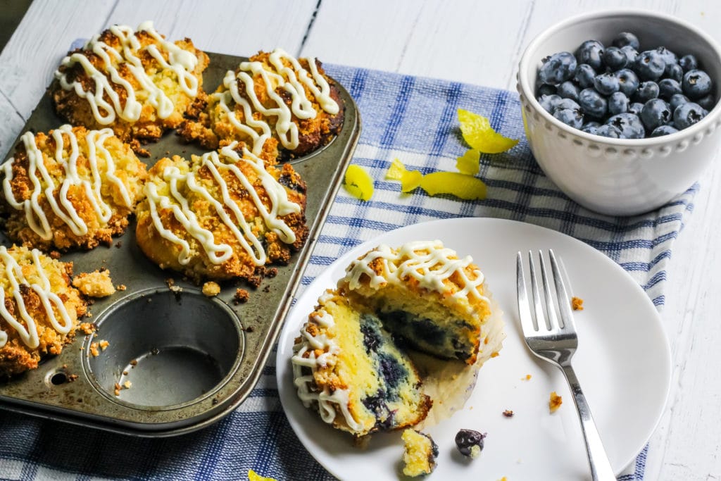 Low Carb Lemon Blueberry Muffins