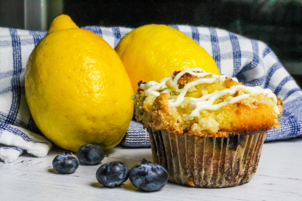 Low Carb Lemon Blueberry Muffins