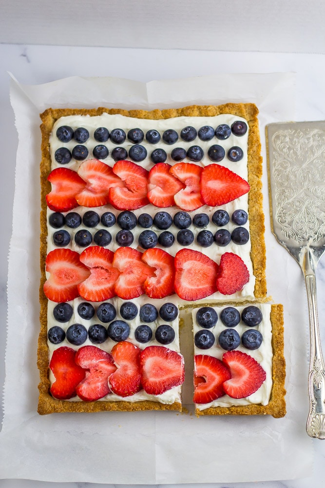 Red White and Blue Cheesecake Bars