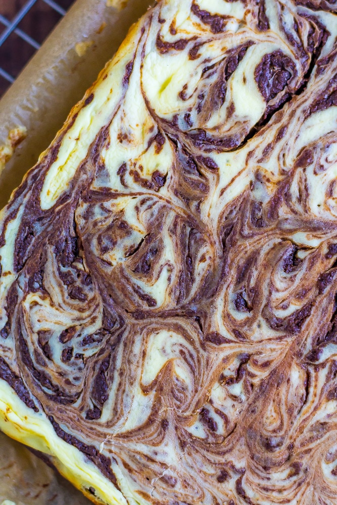 Keto Brownies swirled with Cheesecake