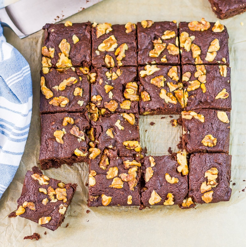 Cake-like Keto Brownies with walnuts are so so so good. Only 2g net carbs per brownie