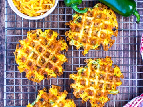 Keto Low Carb Jalapeno Bacon Chaffles - THE SUGAR FREE DIVA