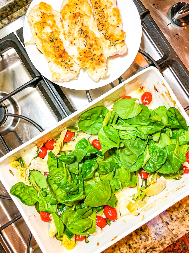 Keto Chicken Artichoke Bake - EASY low carb dinner!